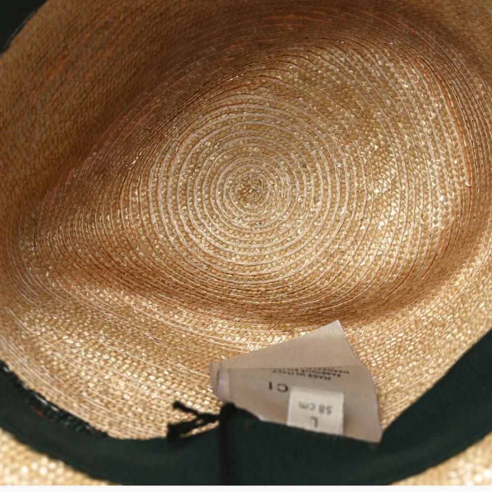 Gucci Straw Fedora with Green and Red Band - Picture 4 of 6